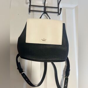 Kate Spade New York black and white backpack